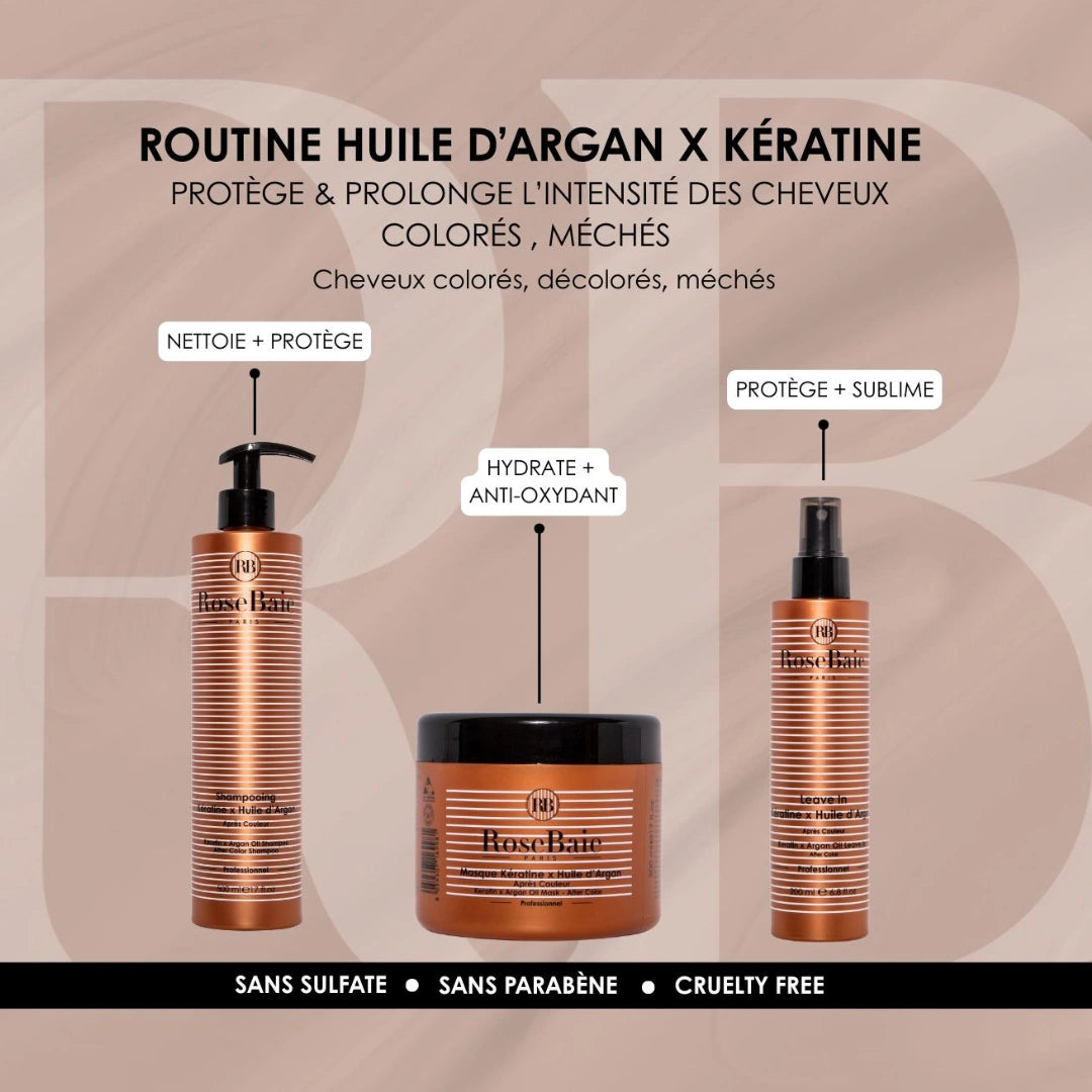 Routine Post-Coloration Argan Bio/ Huile Nacrée – Protection & éclat de la couleur