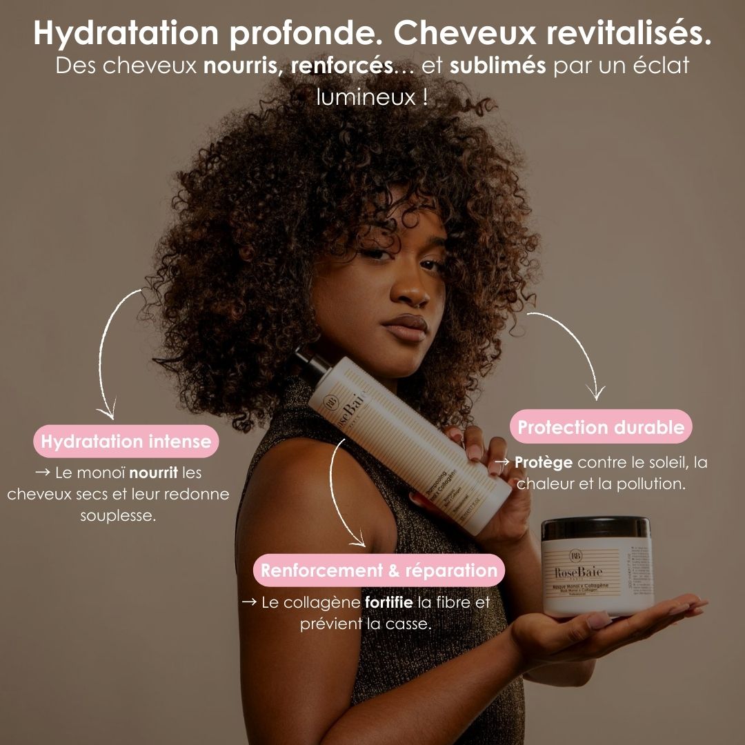 Routine duo Monoï & Collagène/ Huile Nacrée – Protection & Revitalisation