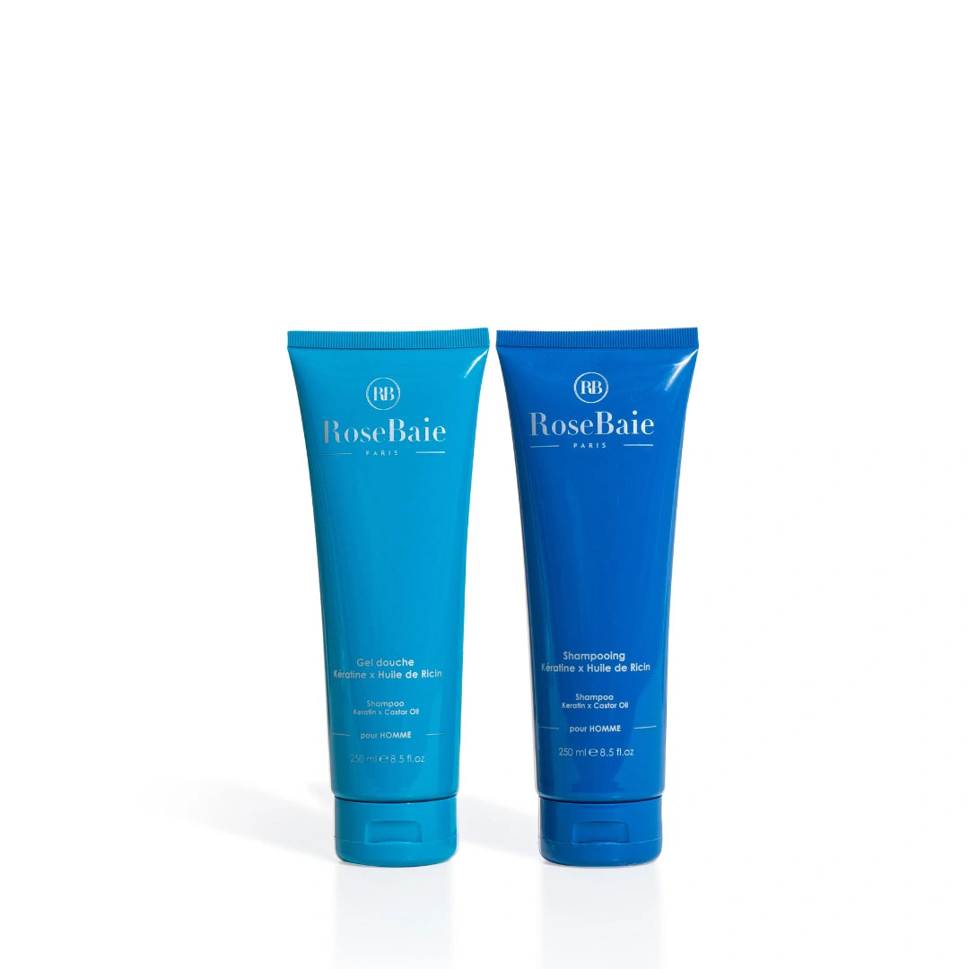 Routine duo pour homme Ricin & Kératine – Pousse & Hydratation