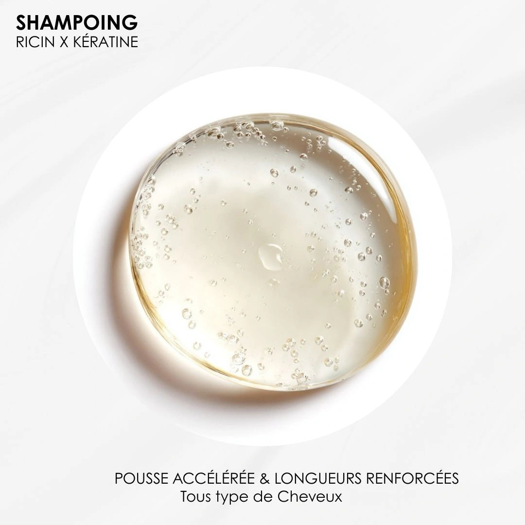 Shampoing Ricin & Kératine – Pousse & Hydratation